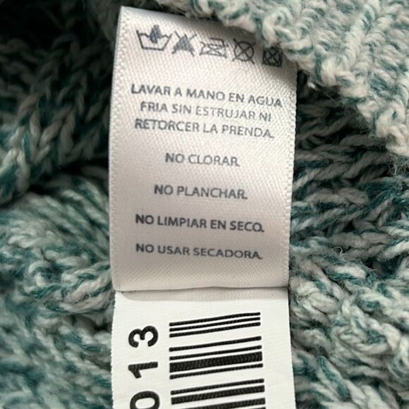 Opposite Womens Sweater Size S Teal Chunky Knit Soft Cropped Cozy Chic - Picture 8 of 8